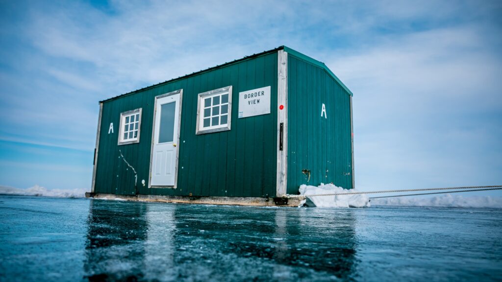 ice fishing lake of the woods