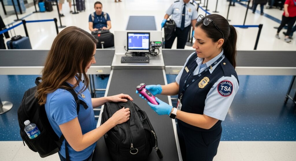 can you bring electric razor on plane