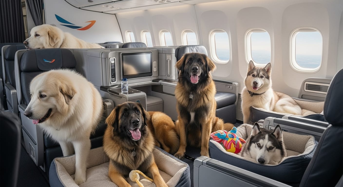 Visual Reference: 7 Airlines Allowing Large Dogs In Cabin For International Flights
