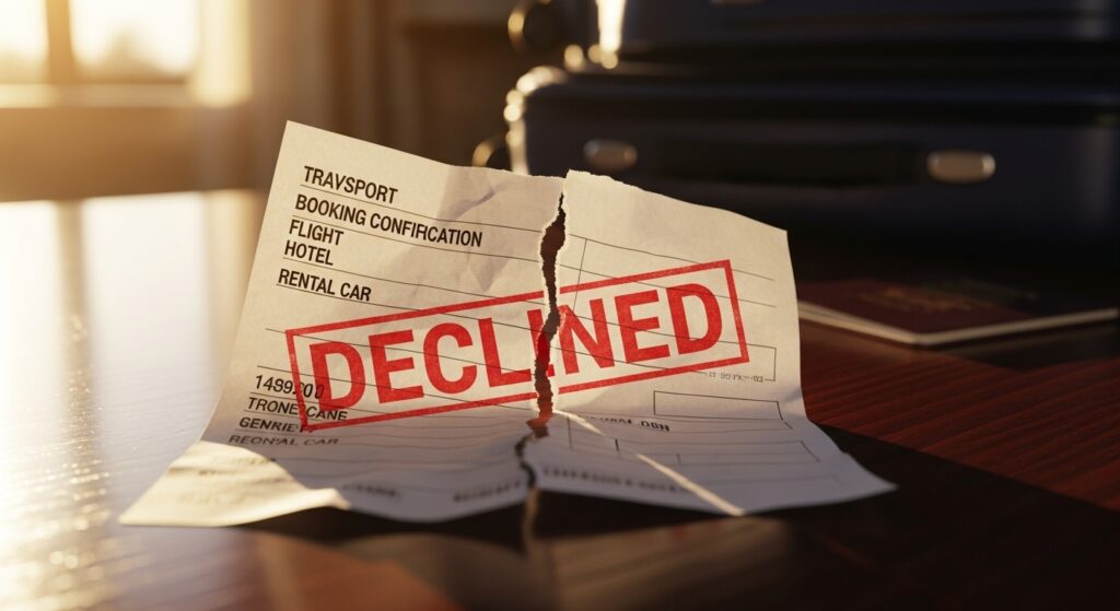 Declined Travel Booking