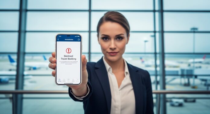 Declined Travel Booking Declined Travel Booking