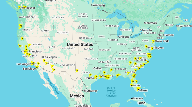 Hummingbird Migration Map