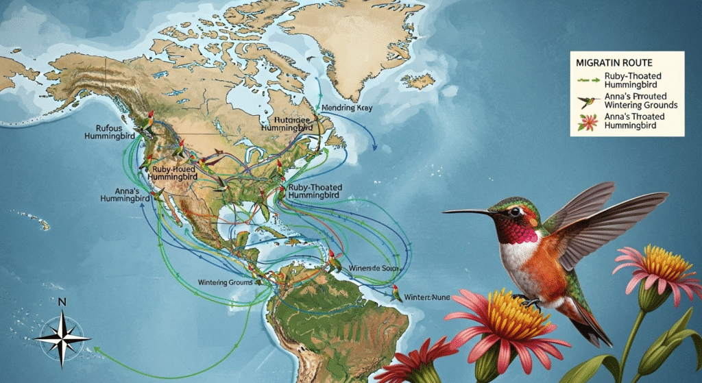 Hummingbird Migration Map