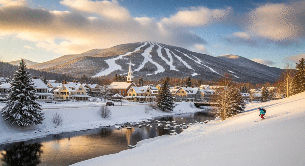 Stowe Vermont winter scenery