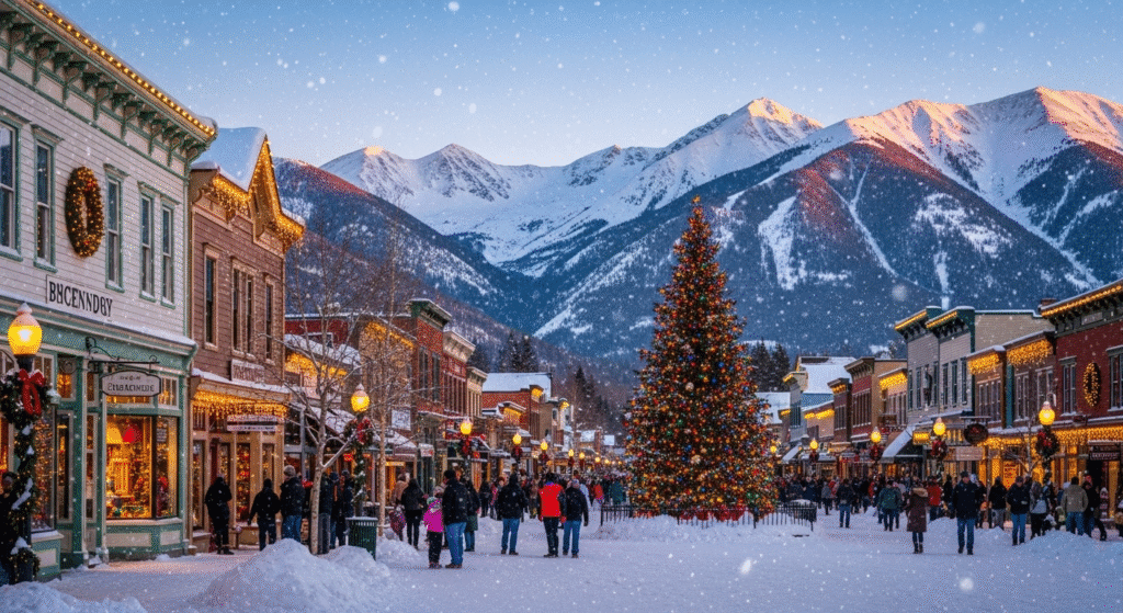 Breckenridge Colorado snowy Christmas