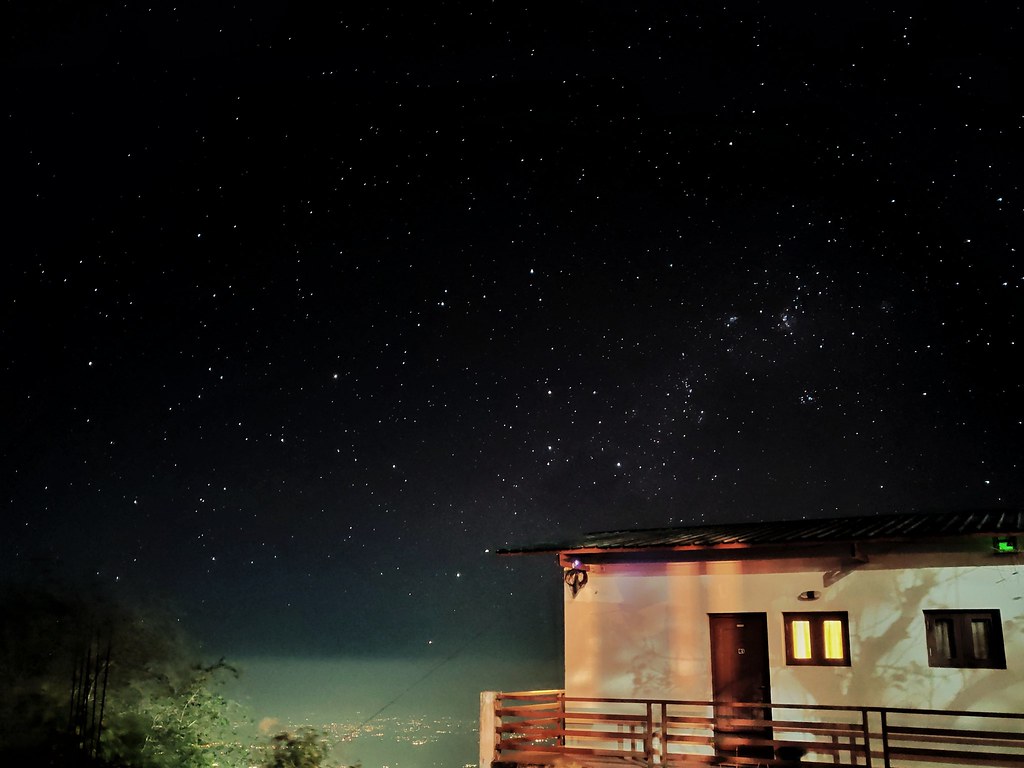 A clear nigh sky view in a remote village of India