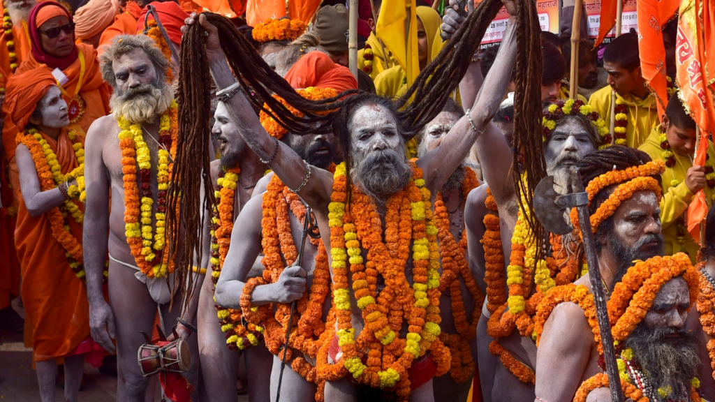 A group of NAGA Sadhus in Magh Mela Prayagraj