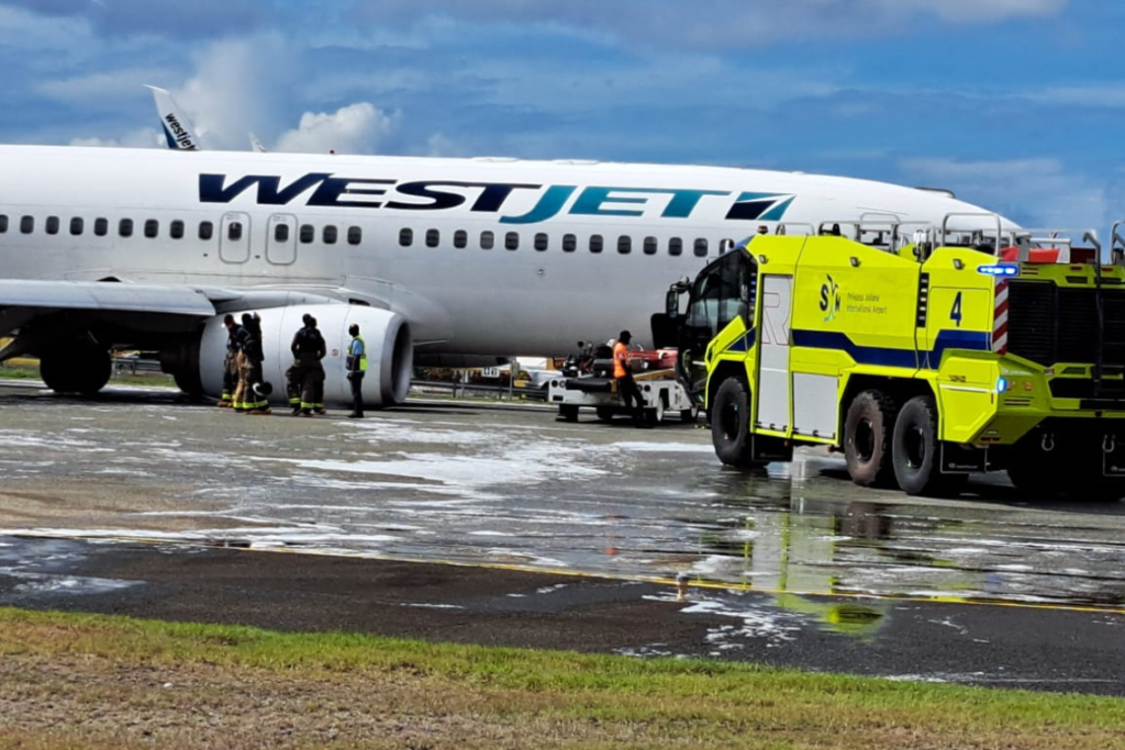 WestJet aircraft airport