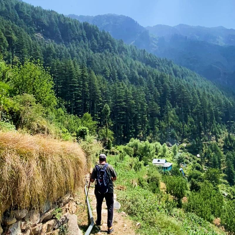 a view of a track route in Jibhi Valley
