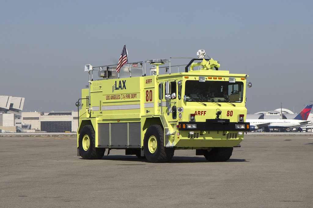 LAX airport safety crew truck