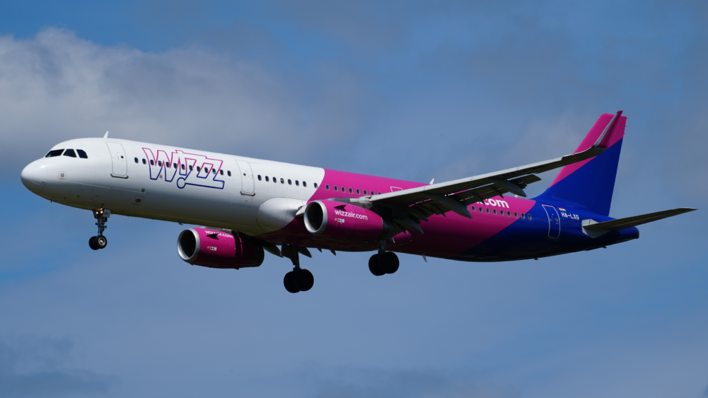 Wizz Air Aircraft in air