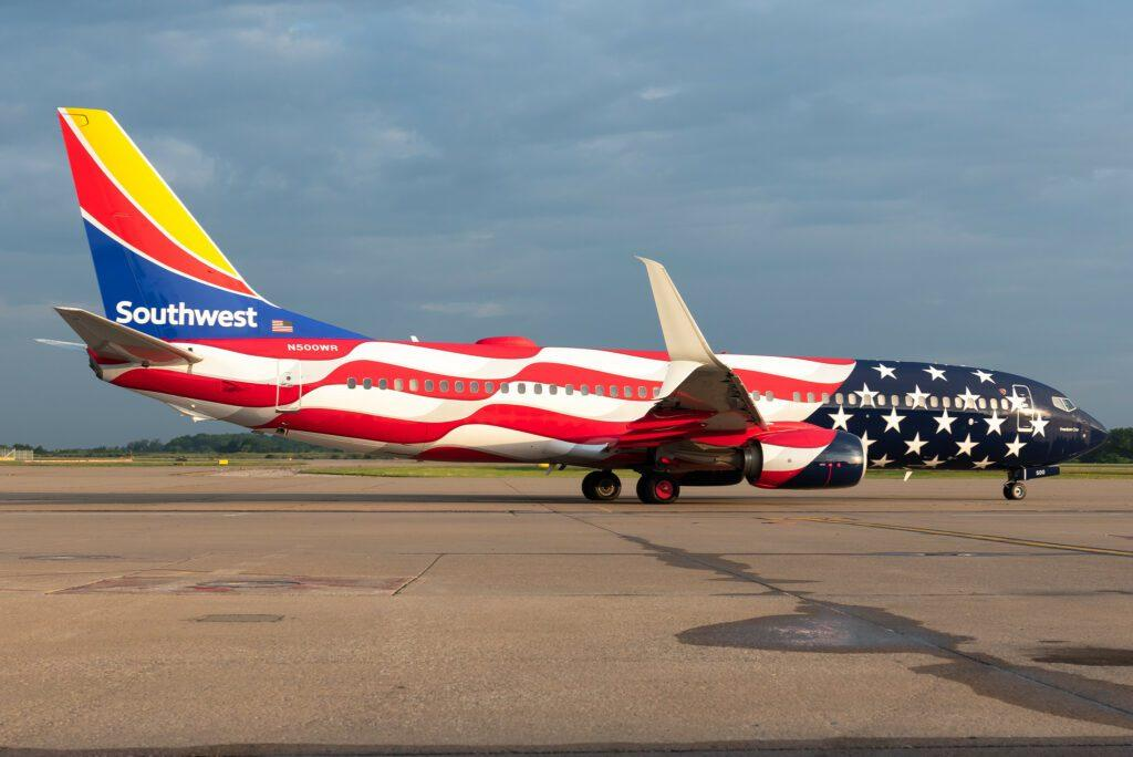 Southwest Independence One plane on Runaway