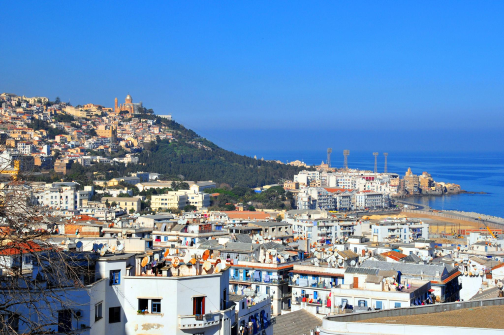 Algiers, Algeria: the city and the Mideterranean sea