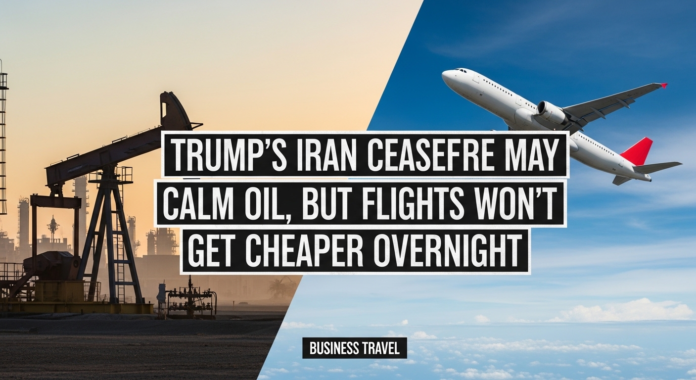 Trump’s Iran Ceasefire May Calm Oil, But Flights Won’t Get Cheaper Overnight