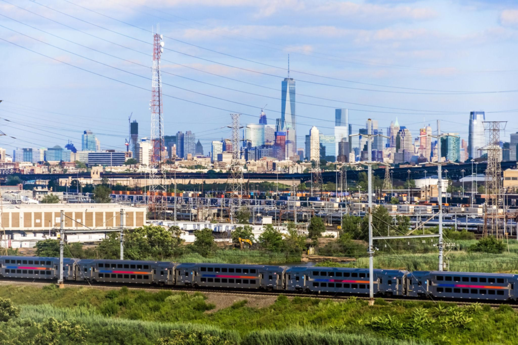 Aerial view of Secaucus Junction station