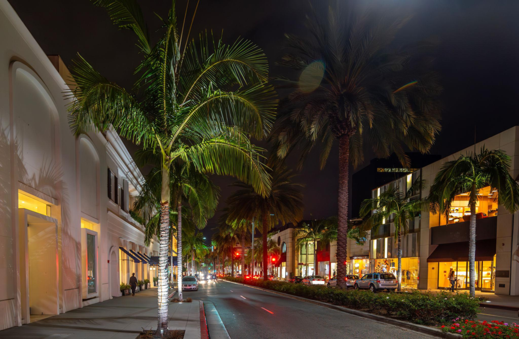 Evening atmosphere in Beverly Hills