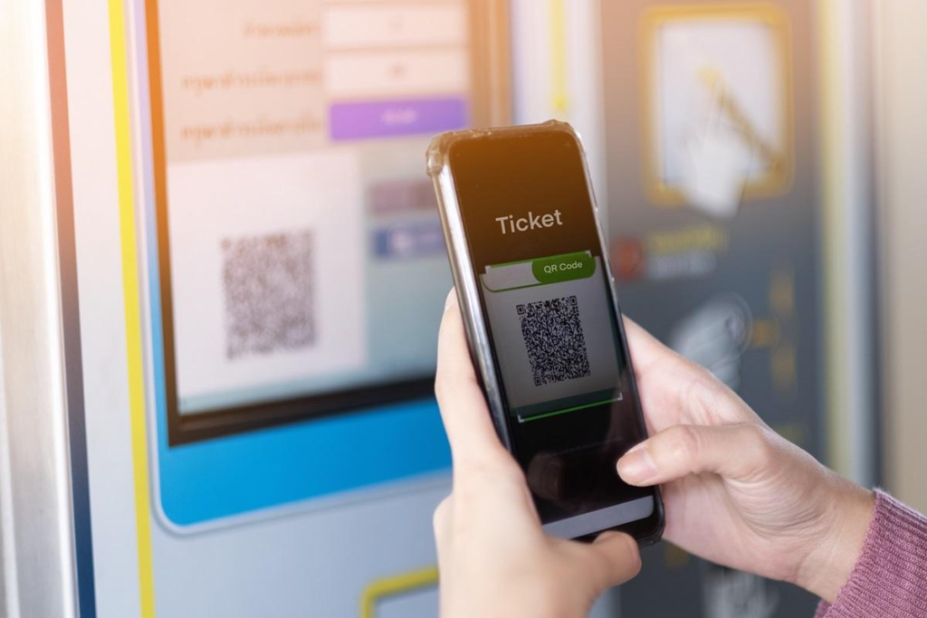 Digital football ticket on smartphone app