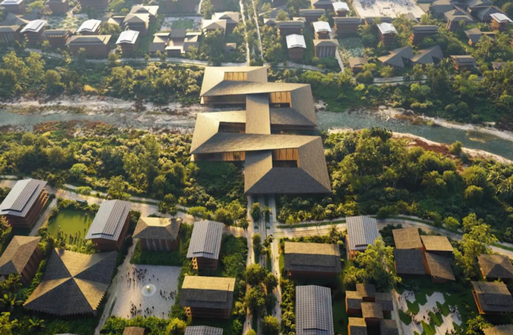 Aerial view of Gelephu Mindfulness City