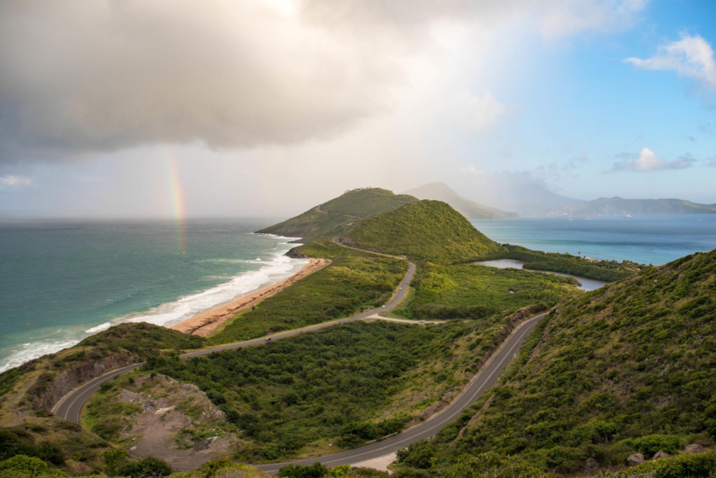 Beautiful landscape and scenery in St. Kitts & Nevis in the Caribbean