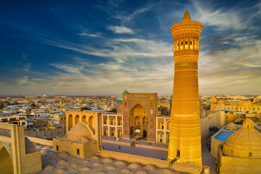 Aerial view of Bukhara, historic silk road, Uzbekistan