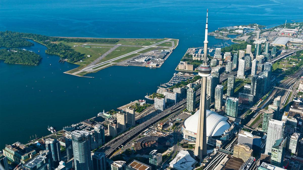 Billy Bishop Toronto City Airport Drone View