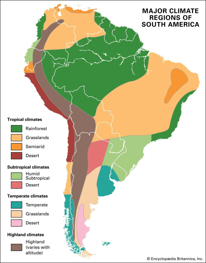 South America Climate Map