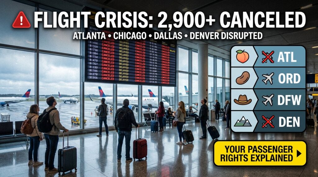 Atlanta, Chicago, Dallas, Denver Flights Disrupted