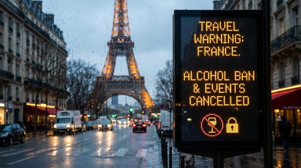 France Govt Bans Alcohol and Cancels Events