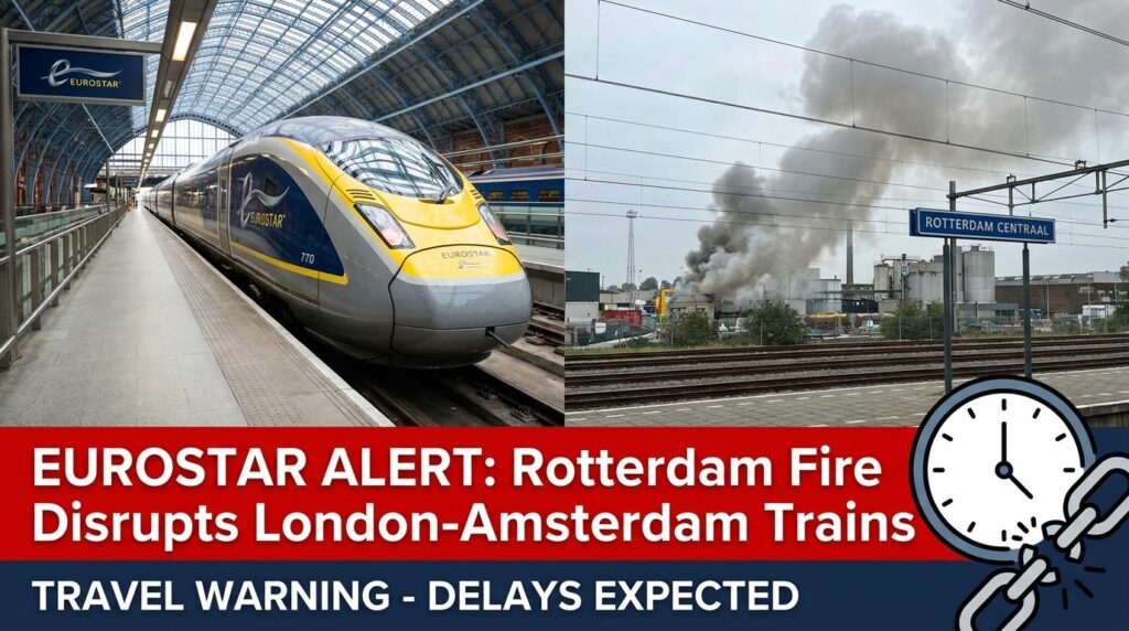 Eurostar Netherlands Warning: Rotterdam Fire Disrupts London-Amsterdam Trains