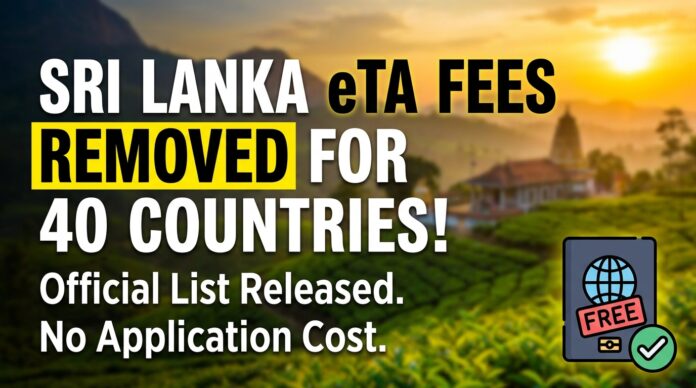 Sri Lanka eTA Application Fees Removal