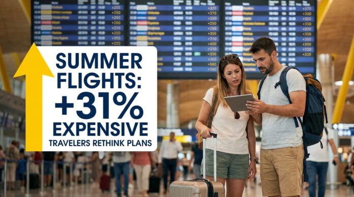 Summer Flights Gets 31% Expensive