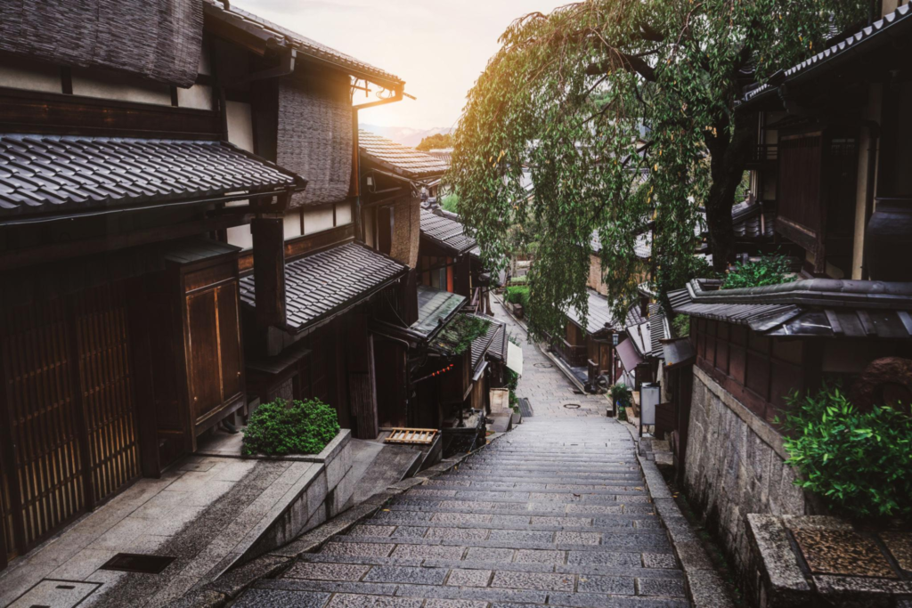 A view of Street in old town of Higashiyama, Kyoto, Japan