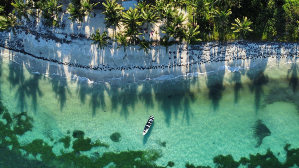 Aerial View of the Little Corn Island