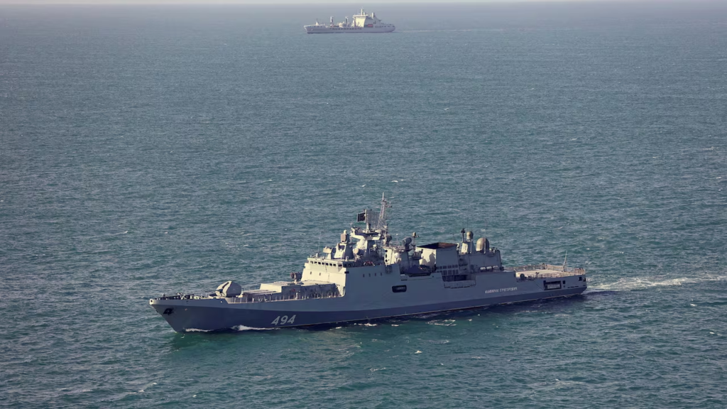 Russian Warship Fires Warning Shots at British Couple Private Yacht