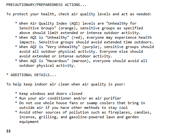 Los Angeles air quality alert