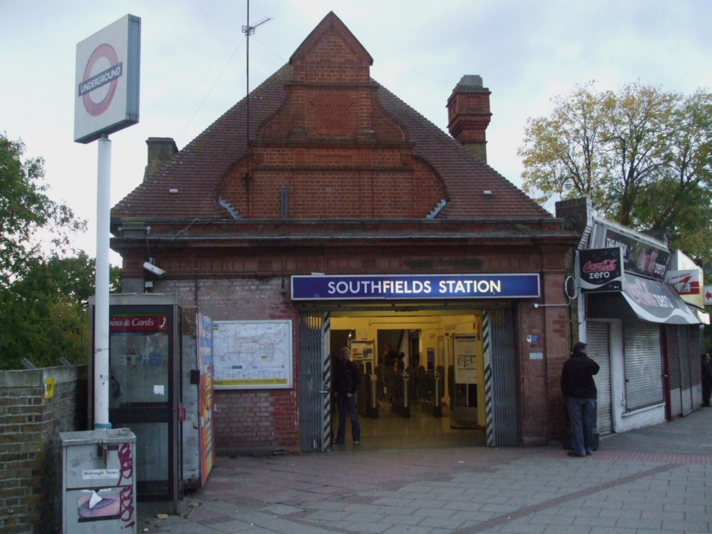 Southfields Station entrance for Wimbledon tennis commute