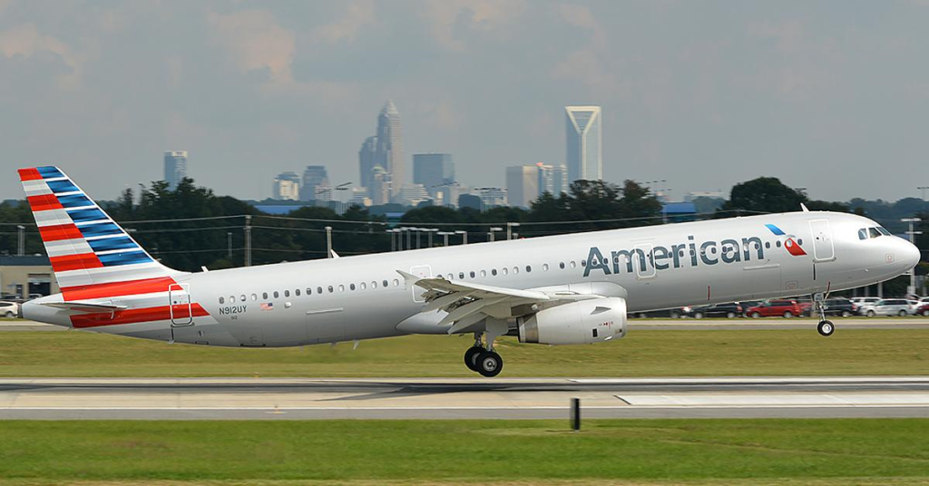 American Airlines Plane Taking Off