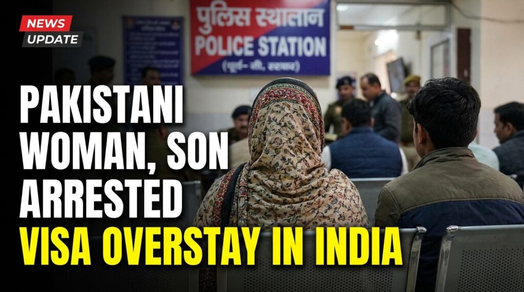 Pakistani Woman, Son Arrested for Visa Overstay in India