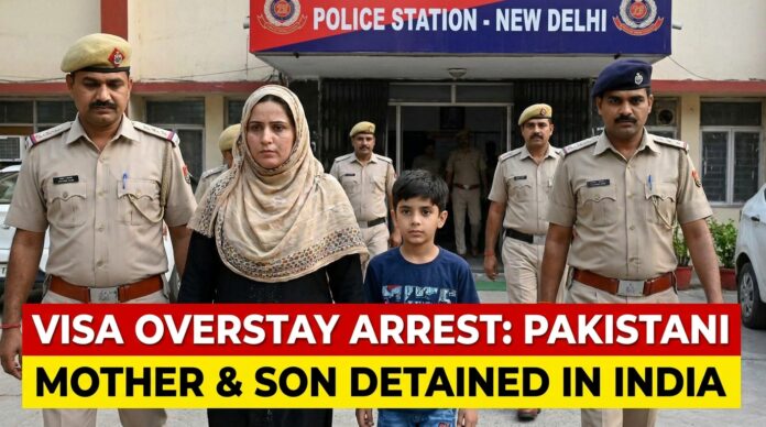 Pakistani Woman, Son Arrested for Visa Overstay in India Pakistani Woman, Son Arrested for Visa Overstay in India