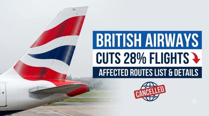 British Airways Routes Affected As It Slashes 28% Flights British Airways Routes Affected As It Slashes 28% Flights