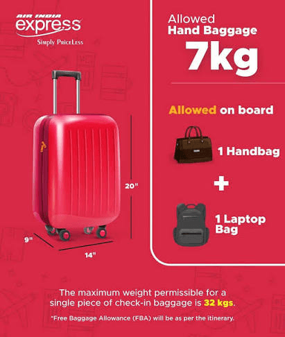 Air India Cabin Baggage Size