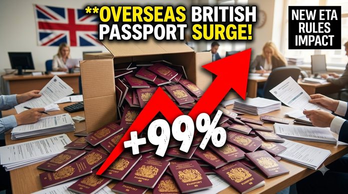 Overseas British Passport Applications Surge 99% Under New UK ETA Rules