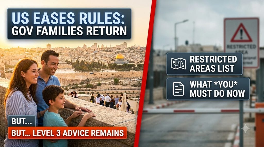 US Eases Israel Travel Rules, Level 3 Warning Remains