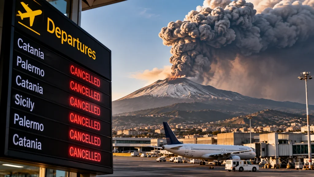 Volcanic Ash Eruption Closes Airspace to Sicily With Travel Chaos