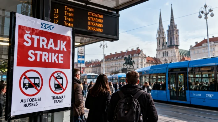 Zagreb Transit Strike Halts Airport Buses & Trams