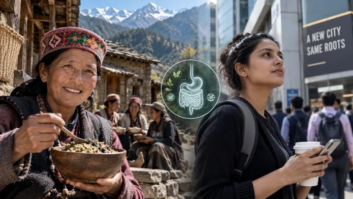 Pangwal tribe gut health A new study shows how the Pangwala tribe in Himachal Pradesh retains a healthy core gut microbiome despite migrating to cities. Uncover their health secrets.