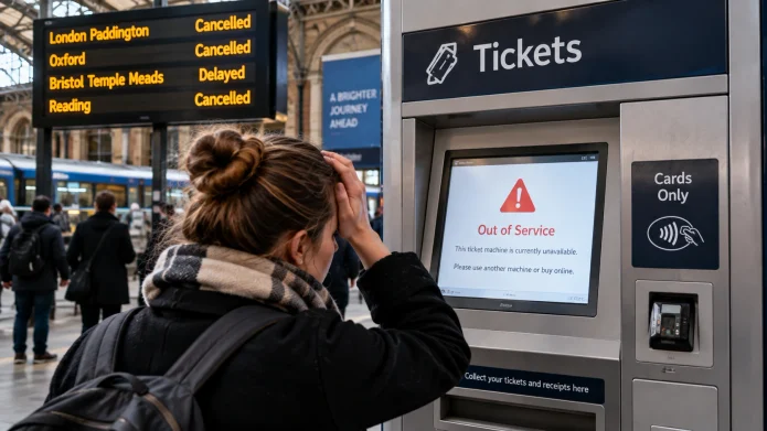 UK Train Ticket Machines Down at Some Stations