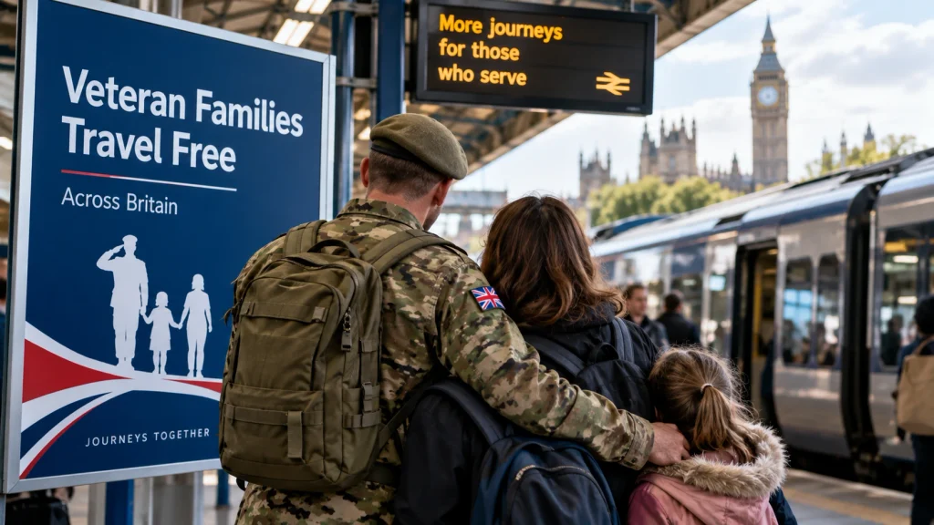 Free Rail Travel Expands Across Britain for Veteran Families