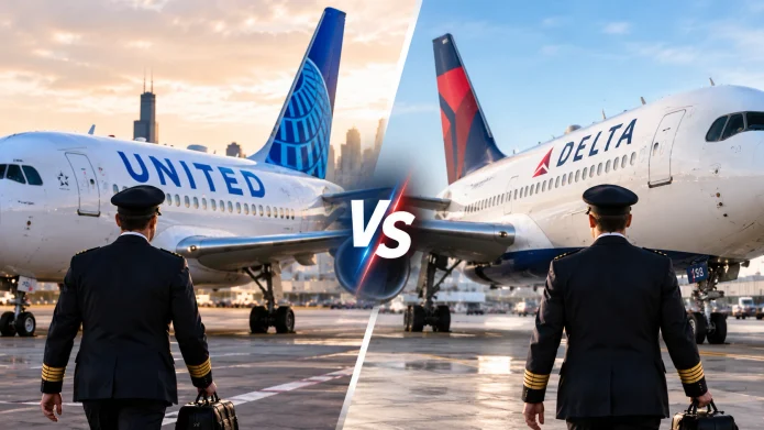 United Airlines vs Delta Air Lines Pilot SalaryUnited Airlines vs Delta Air Lines Pilot Salary United Airlines vs Delta Air Lines Pilot Salary