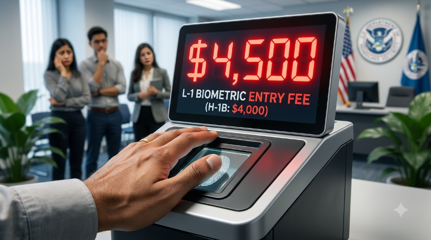 New $4,000 H-1B and $4,500 L-1 Biometric Entry Fees Take Effect